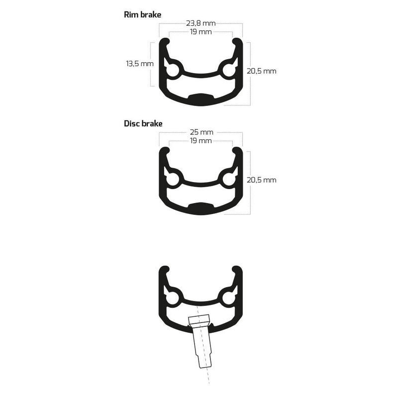 Load image into Gallery viewer, Bobike ryde velg andra 30 28 622 32g 14g cnc alu zwart
