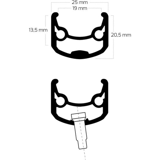 Bobike ryde velg andra 30 28 622 32g 14g disc alu zwart