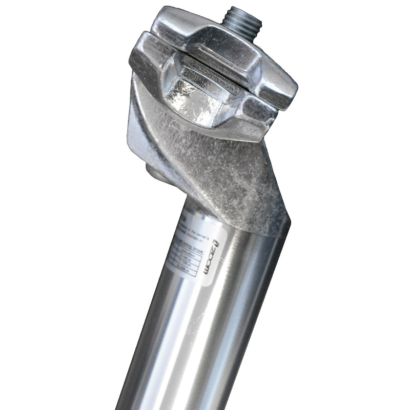 Load image into Gallery viewer, zadelpen vast 26.8 x 350 mm aluminium zilver
