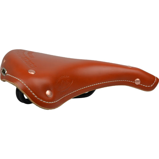 Monte grappa zadel oxford club sport leer cognac