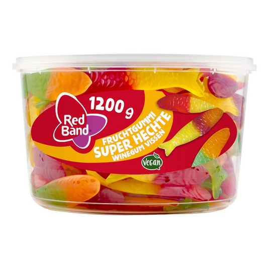 Red band winegum vissen (100 stuks)