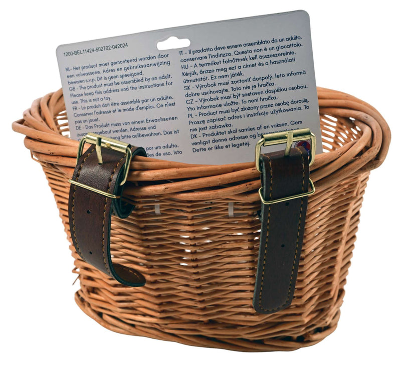 Load image into Gallery viewer, Volare rieten mandje klein met riempjes voor 12-16 inch
