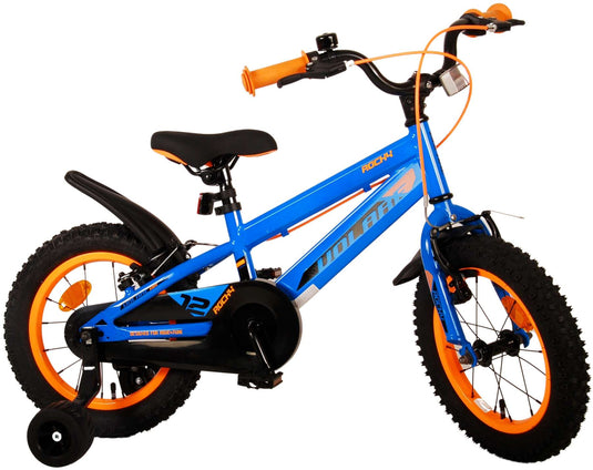 Volare rocky kinderfiets - jongens - 14 inch - blauw - twee handremmen