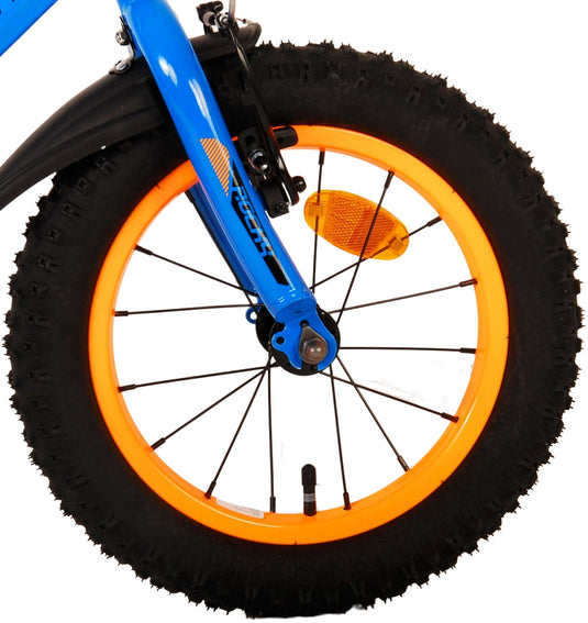 Volare rocky kinderfiets - jongens - 14 inch - blauw - twee handremmen