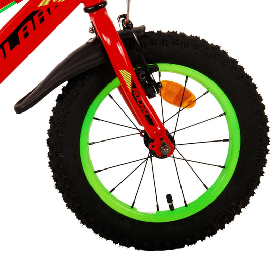Volare rocky kinderfiets - jongens - 14 inch - rood - twee handremmen