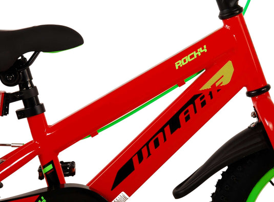 Volare rocky kinderfiets - jongens - 14 inch - rood - twee handremmen