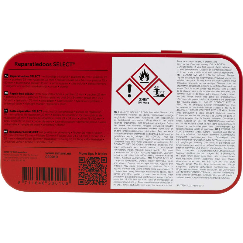 Load image into Gallery viewer, reparatiedoos Select 12,5 cm aluminium rood wit 23-delig
