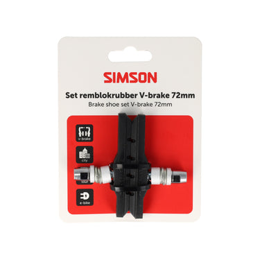 Simson remschoenen v-brake 72mm