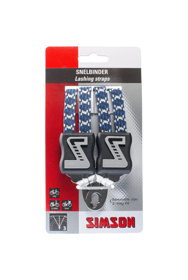 Snelbinder Trio Simson met 3 binders - marine wit