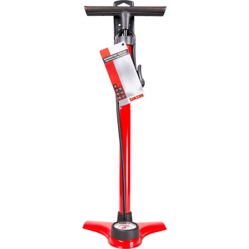 Load image into Gallery viewer, fietspomp Excellent hogedruk 60 cm rood
