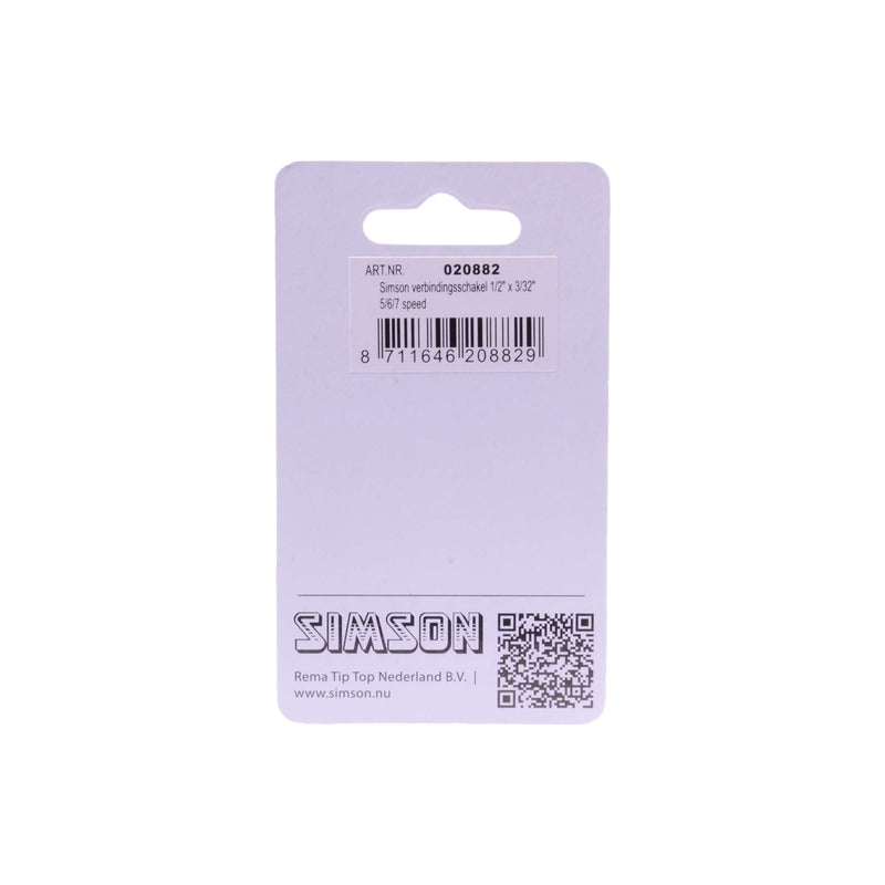 Load image into Gallery viewer, Simson Verbindingsschakel 5 6 7 - Fietskettingverbinder (1 2 x 3 32 ) - Zilver
