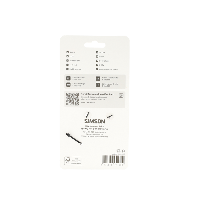 Load image into Gallery viewer, Simson koplamp aurora e-line 50r
