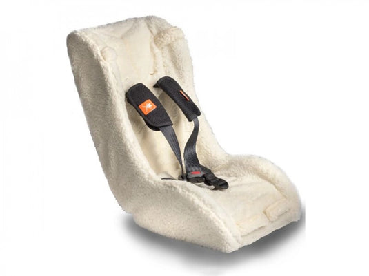 Melia Bakfiets Inzetstoel - Comfortabele peuterstoel voor fietskar - Wit, 75x25x15cm, 5-punts gordel