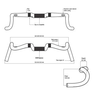 Deda stuurbocht Gera Gravel 480mm POB 31,7mm carbon