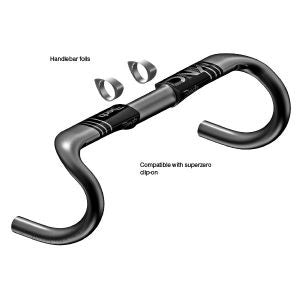 Deda carbon handlebar Vinci shallow 400mm POB 31.7mm carb.