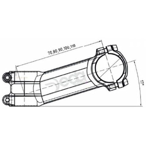 DEDA A-Head nok Zero 80mm BOB alu 73-17gr. 31.7mm OEM