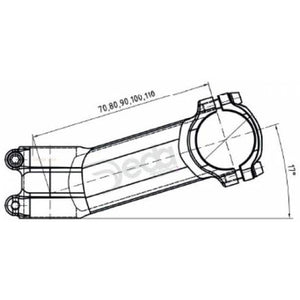 Deda a-head nok zero 90mm bob alu 73-17gr. 31.7mm oem