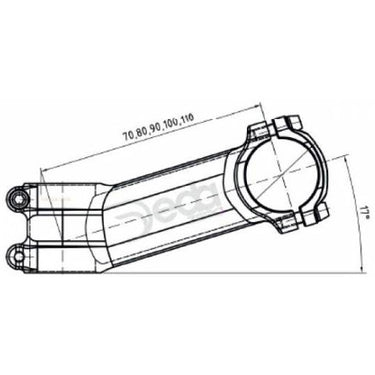 Deda a-head nok zero 90mm bob alu 73-17gr. 31.7mm oem