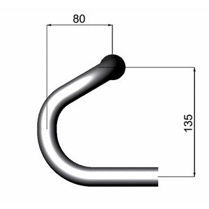 Deda stuur speciale 26mm 46cm polish zilver