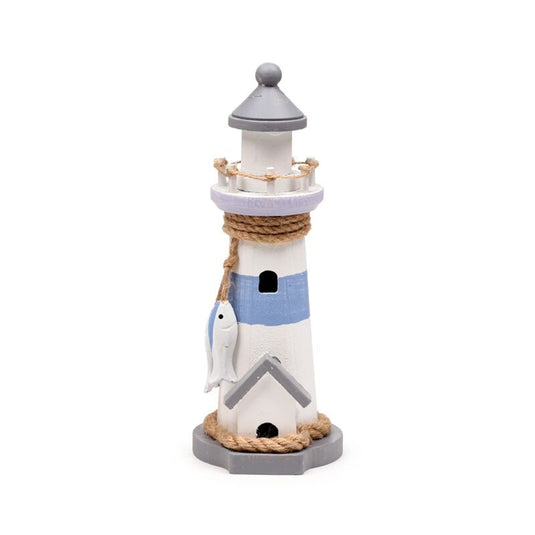 Strandsouvenir - vuurtoren wit vis