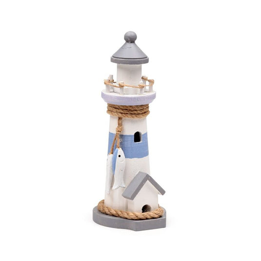 Strandsouvenir - vuurtoren wit vis