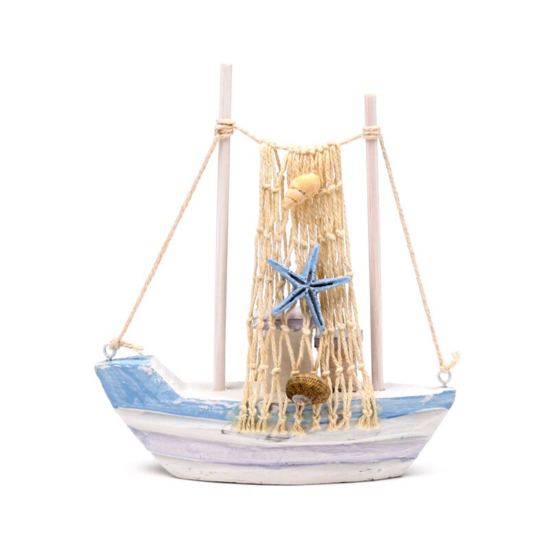 Load image into Gallery viewer, Strandsouvenir - zeilboot blauw ster
