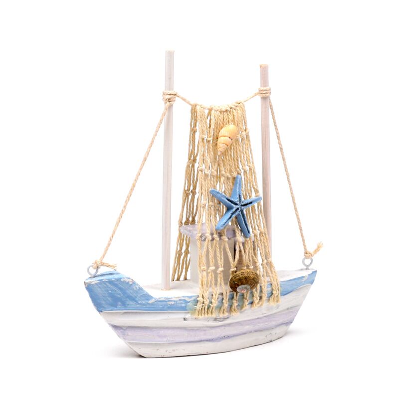 Load image into Gallery viewer, Strandsouvenir - zeilboot blauw ster
