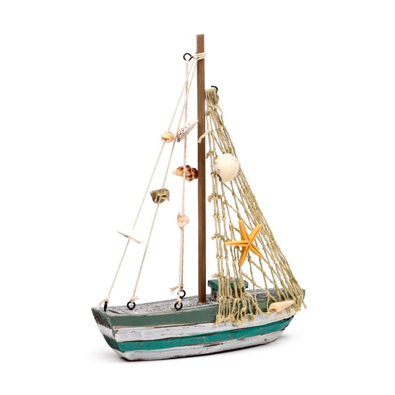 Load image into Gallery viewer, Strandsouvenir - zeilboot schelpen
