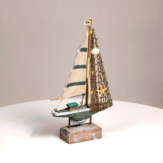 Strandsouvenir - zeilboot schelpen led-licht