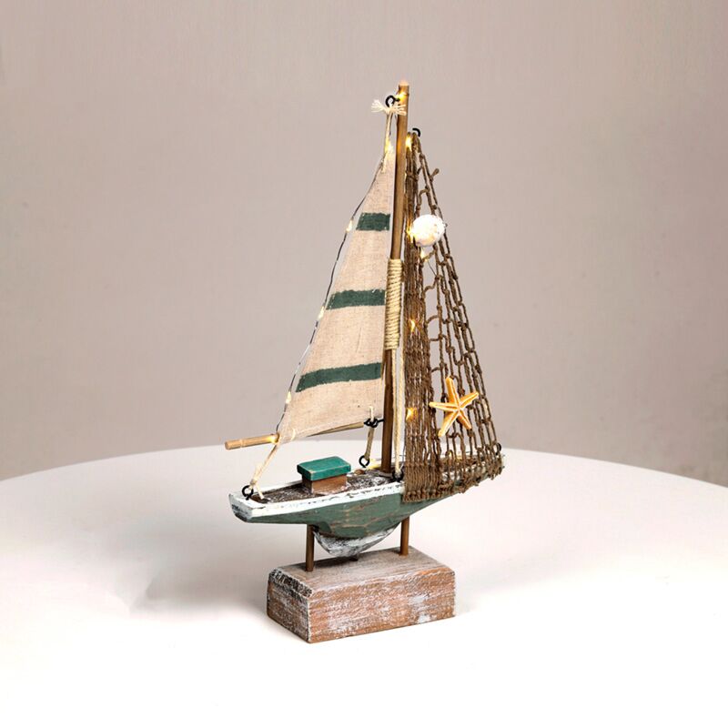 Load image into Gallery viewer, Strandsouvenir - zeilboot schelpen led-licht
