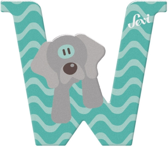 Sevi letter w weimaraner: 10 cm (83023)