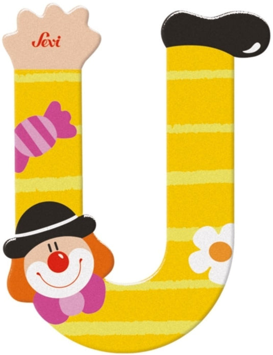 Sevi letter clown u: 10 cm (81757)