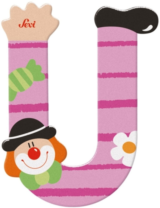 Sevi letter clown u: 10 cm (81757)