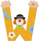 Sevi letter clown w: 10 cm (81759)