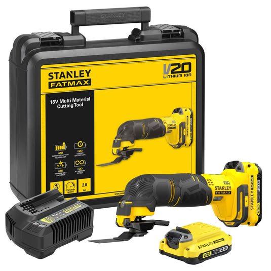 Stanley fatmax sfmce500d2k v20 18v multitool | 2x2.0ah - sfmce500d2k-qw