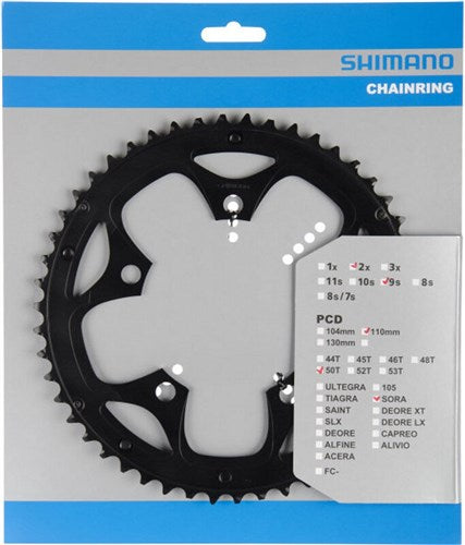 Shimano blad 50t sora 9v compact 110mm fc-r3000