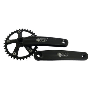 Vwp crankstel 36t bmx mini-junior 170mm zwart