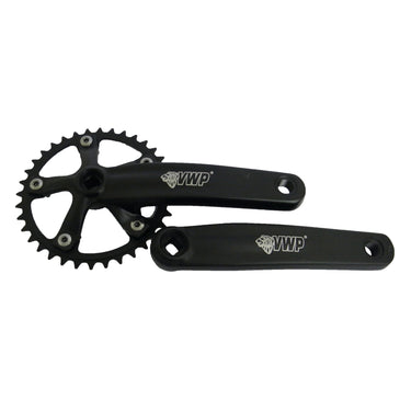 Vwp crankstel 36t bmx mini-junior 170mm zwart