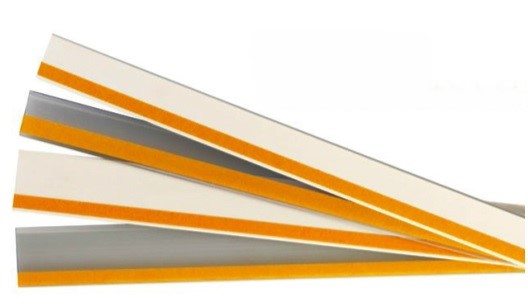 Plakprijsrail 988x38mm met foamtape transparant