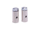 schroefnippels 15 x 8 mm zilver 2 stuks