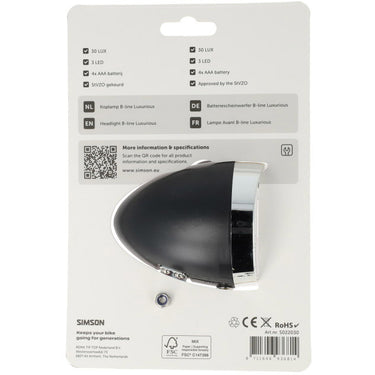 Simson koplamp classic luxurious batterij