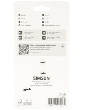 Simson koplamp aurora e-line 40s - e-bike (ebike)