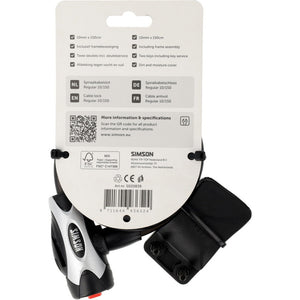 Simson spiraalkabelslot regular size xl 10mm x 150cm