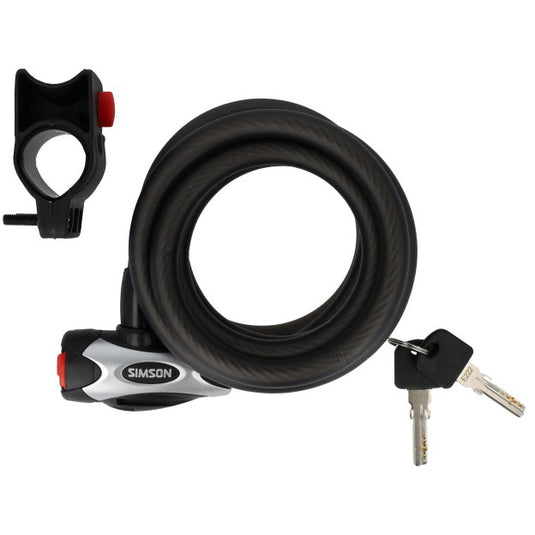 Simson spiraalkabelslot pro size xxl - 12mm x 180cm