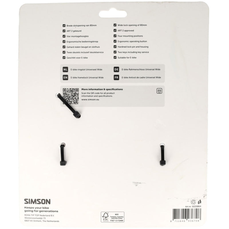 Afbeelding laden in galerijviewer, Simson ringslot 80mm art**
