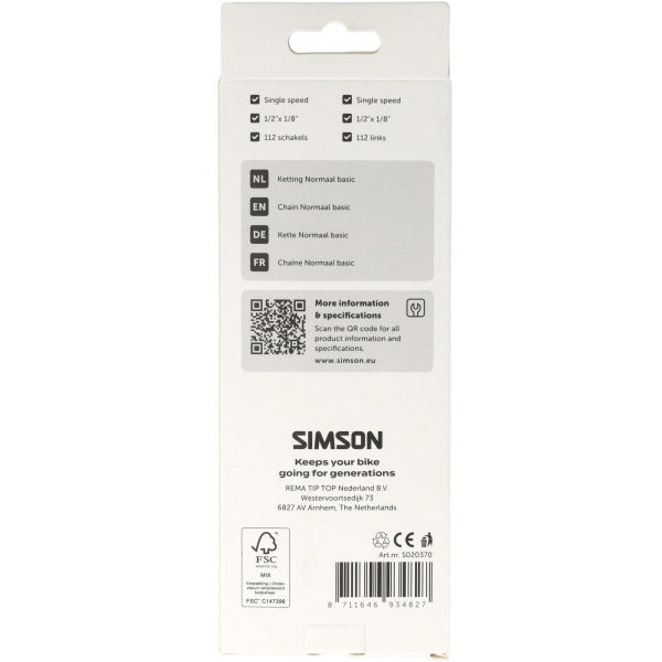 Load image into Gallery viewer, Simson ketting normaal basic
