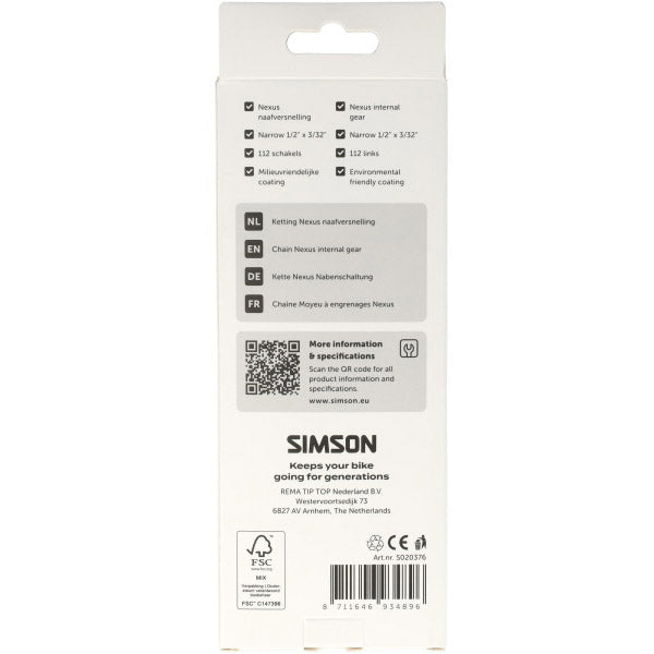 Load image into Gallery viewer, Simson ketting voor nexus naafversnelling
