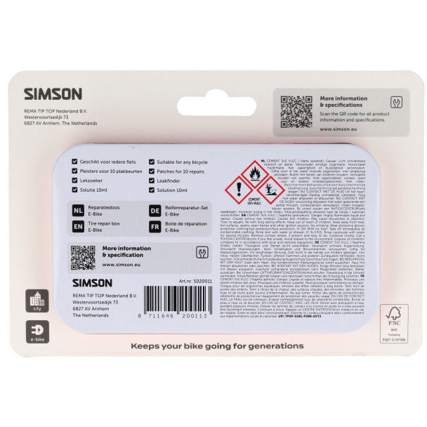 Load image into Gallery viewer, Simson reparatiedoos e-bike op kaart
