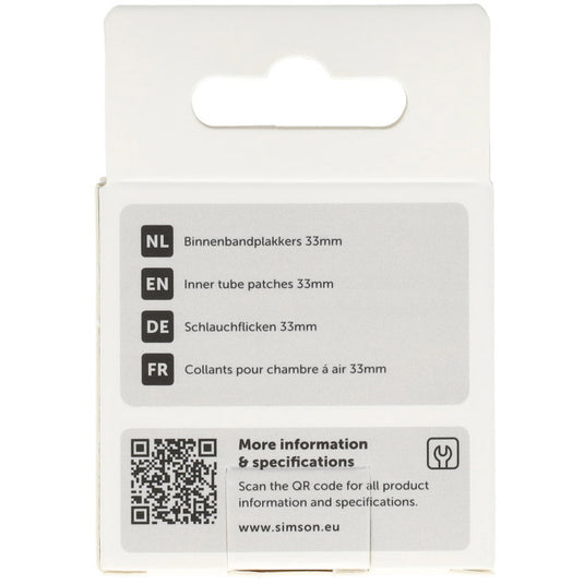 Simson binnenbandpleisters 33mm 8st