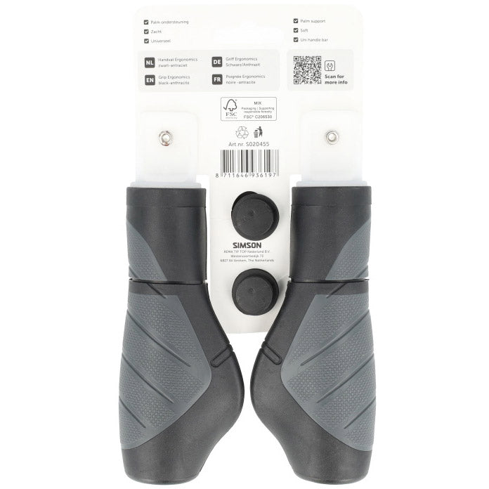 Load image into Gallery viewer, Simson handvatten ergonomics zwart-antraciet
